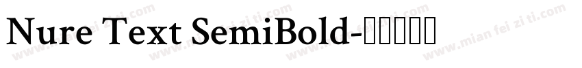 Nure Text SemiBold字体转换